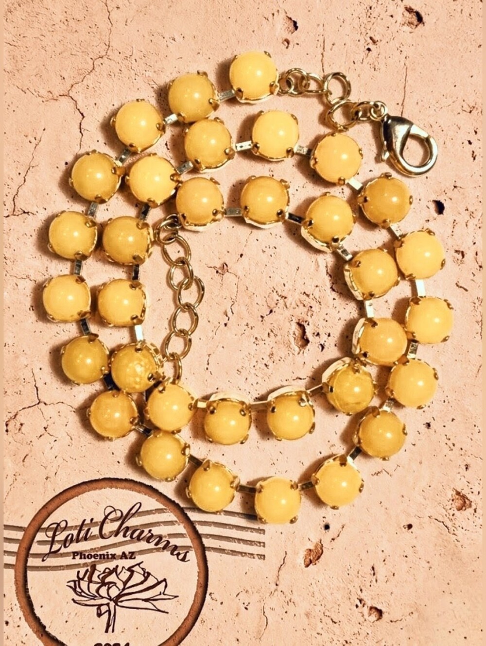 Genuine Yellow Jade in 14K Gold Plated Necklace & Earrings or Silver Plated